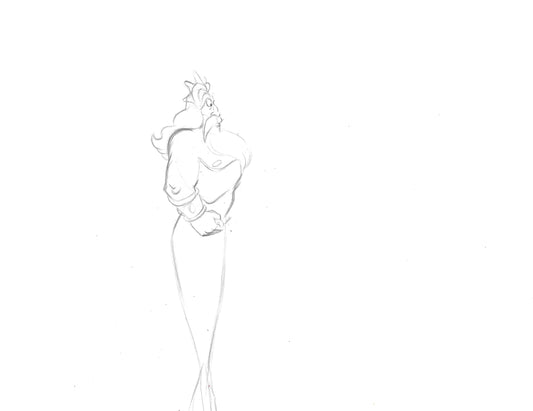 Little Mermaid Pre-Production Concept Drawing: King Triton