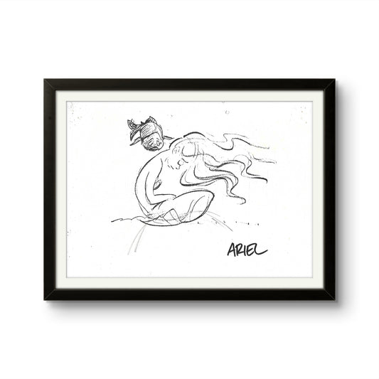 The Little Mermaid Pre Production Concept Art Model Sheet: Ariel