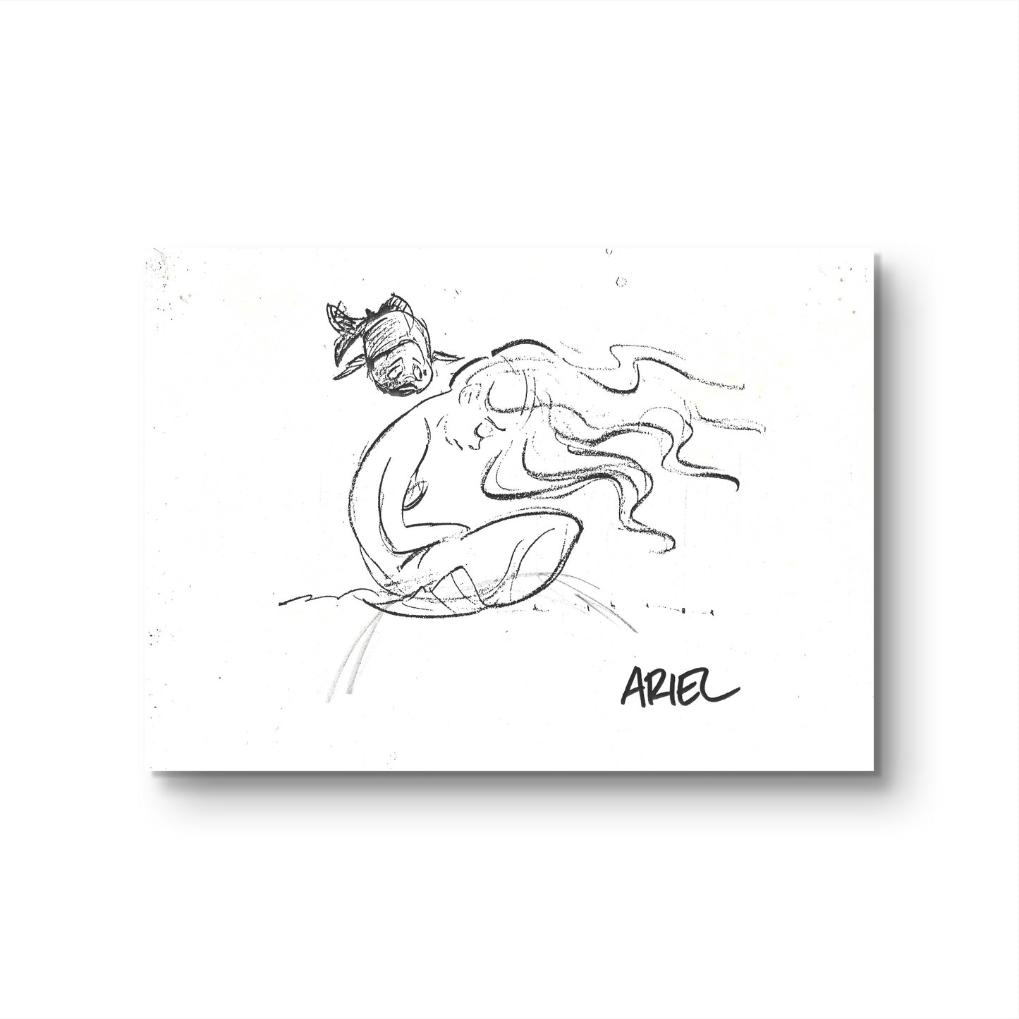 The Little Mermaid Pre Production Concept Art Model Sheet: Ariel