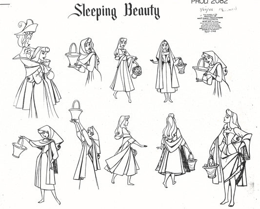 Sleeping Beauty Original Production Model Sheet: Briar Rose