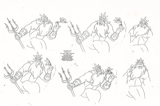 The Little Mermaid Original Production Model Sheet: King Triton