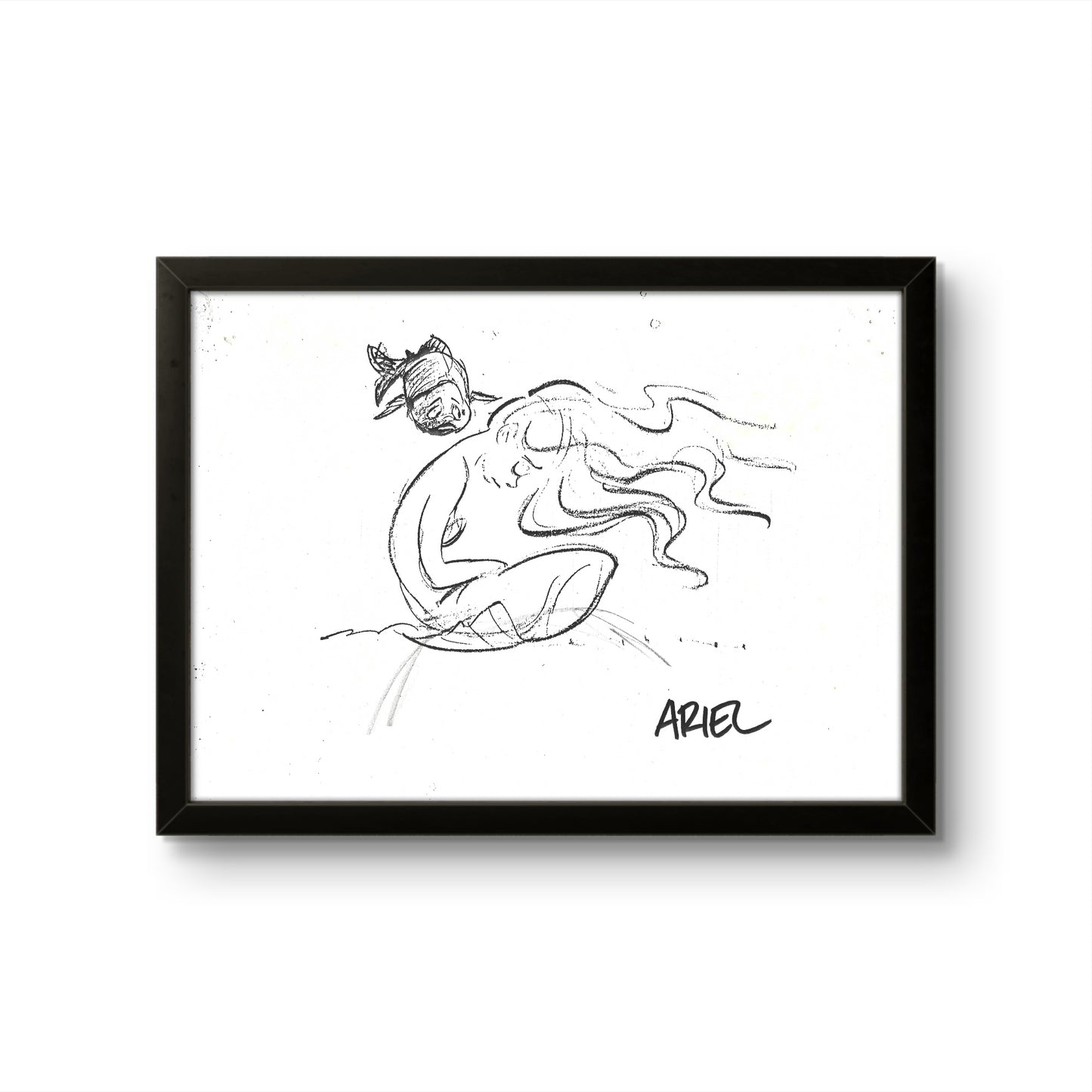 The Little Mermaid Pre Production Concept Art Model Sheet: Ariel