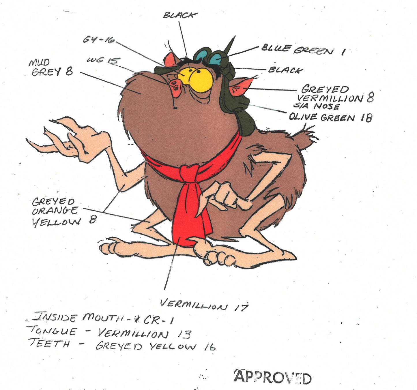Care Bears Original Production Color Model Sheet: Beastly – Sonder Studios